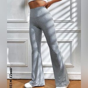 SHEIN EZwear solid flare leg sweatpants/leggings. Size 4 (S) in light gray